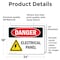 Signmission Electrical Panel Danger Sign, Vinyl Decal, 24in W x 18in L, 2PK OS-2PACK-DS-D-1824-L-2213 - alternate 2